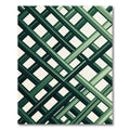 Modern Emerald Green Intersecting Grid Rug