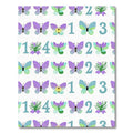 Lavender Butterflies And Teal Numbers Rug