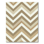 Earthy Neutrals Zigzag Chevron Rug