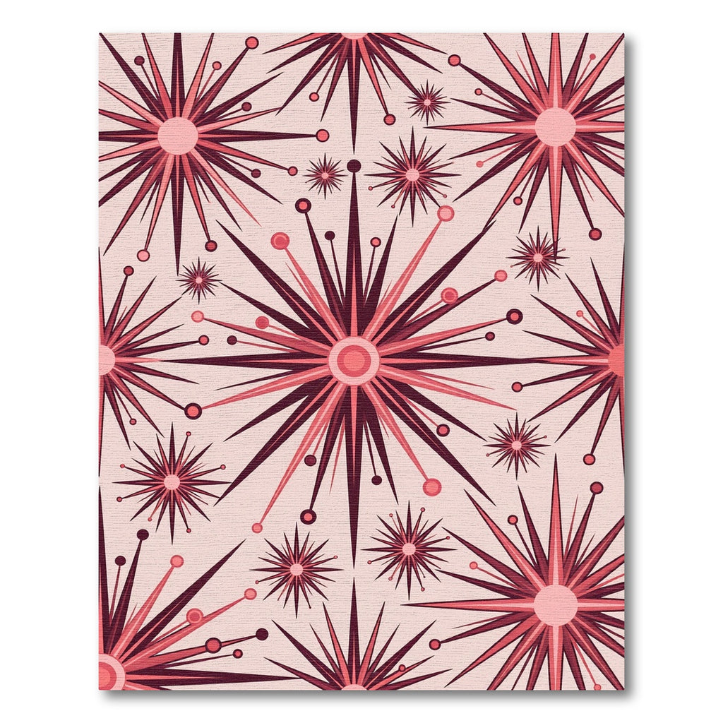 Crimson Starburst Mid Century Appeal Rug