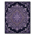 Amethyst Floral Mandalas Swirls Rug