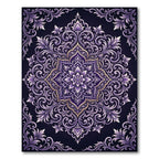 Amethyst Floral Mandalas Swirls Rug