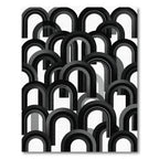 Monochromatic Overlapping Arch Composition Rug