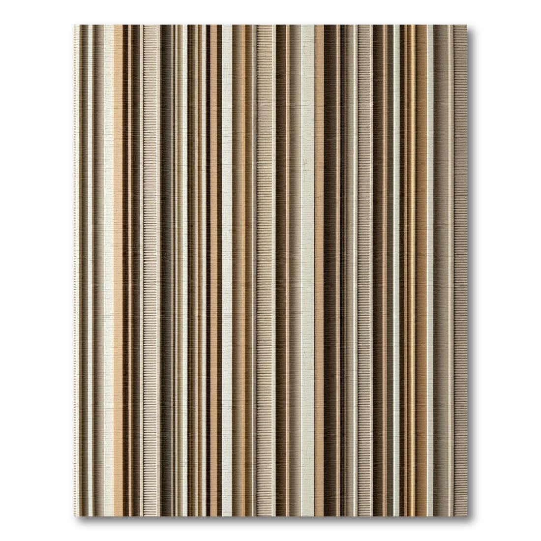Earthy Rustic Tone Vertical Stripe Rug