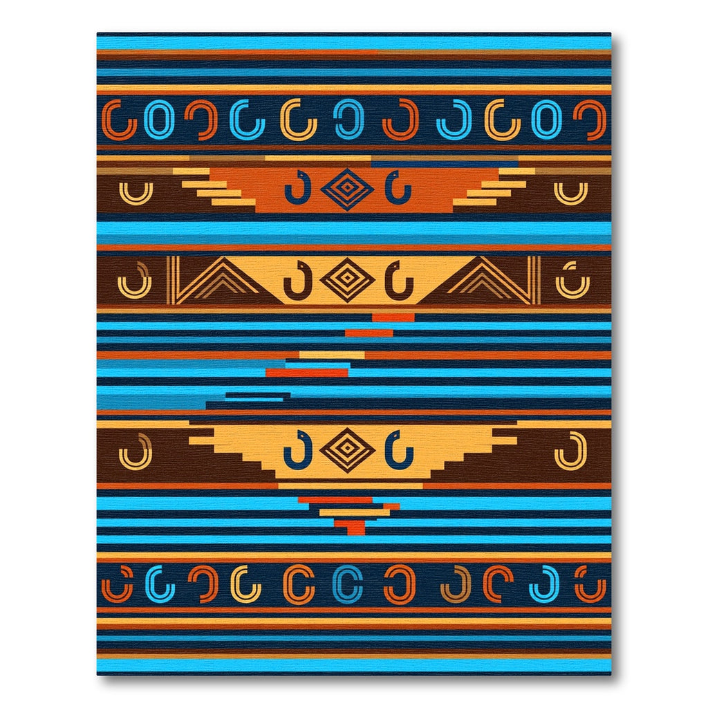 Bold Indigo Tribal Stripe Rug