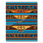 Bold Indigo Tribal Stripe Rug