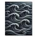 Dark Gray Oceanic Wave Rug