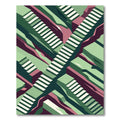 Geometric Staircase Abstract Composition Rug