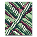 Geometric Staircase Abstract Composition Rug