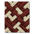 Crimson Cream Braided Weave Rug