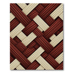 Crimson Cream Braided Weave Rug