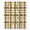 Earthy Brown Checkerboard Grid Rug