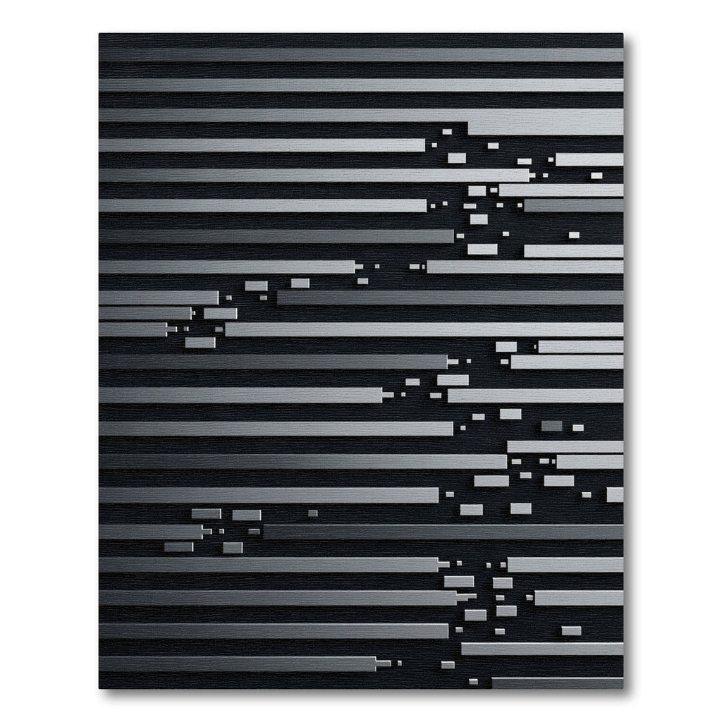 Gray Linear Abstract Composition Rug
