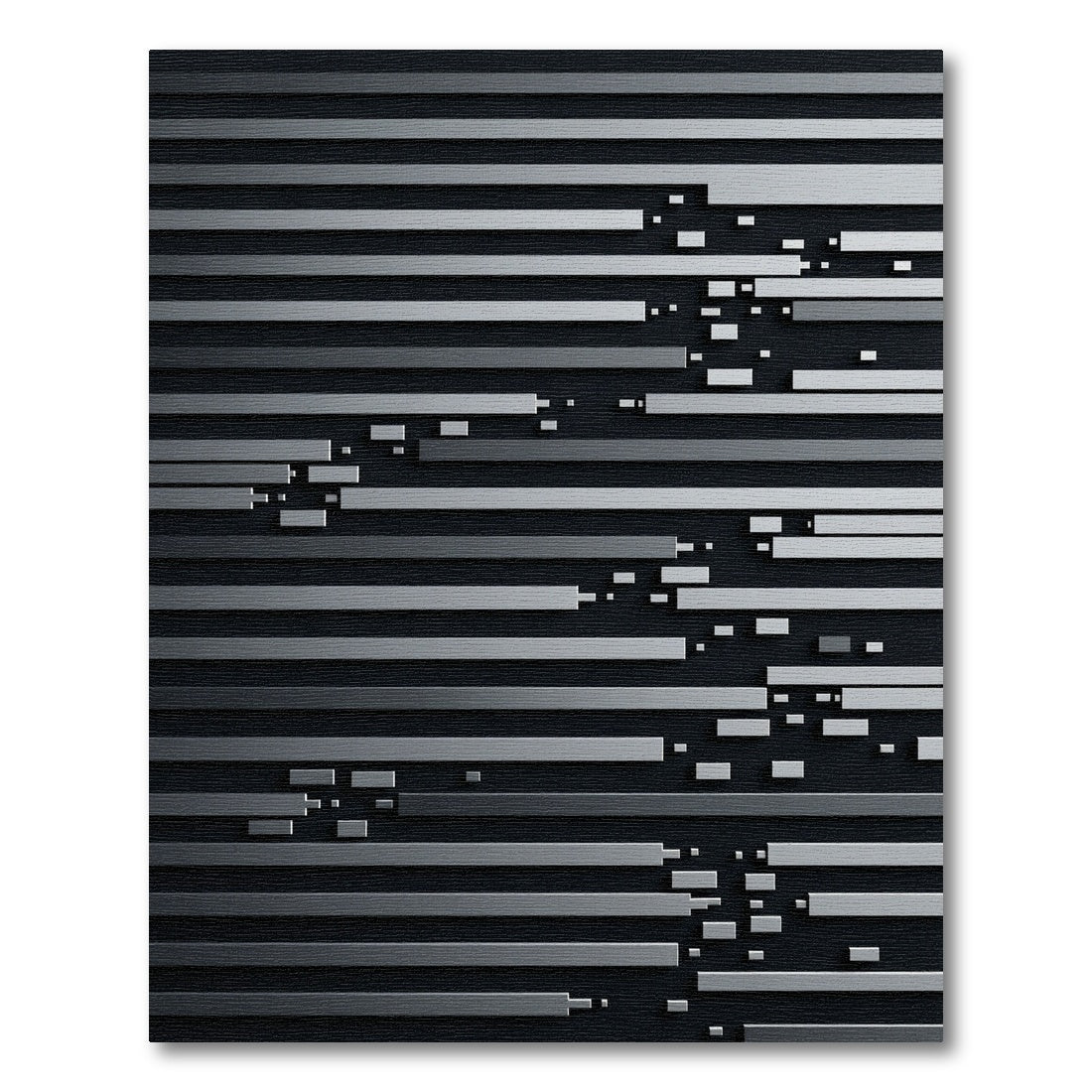 Gray Linear Abstract Composition Rug