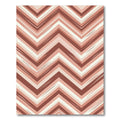 Retro Terracotta Chevron Stripes Rug