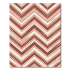 Retro Terracotta Chevron Stripes Rug