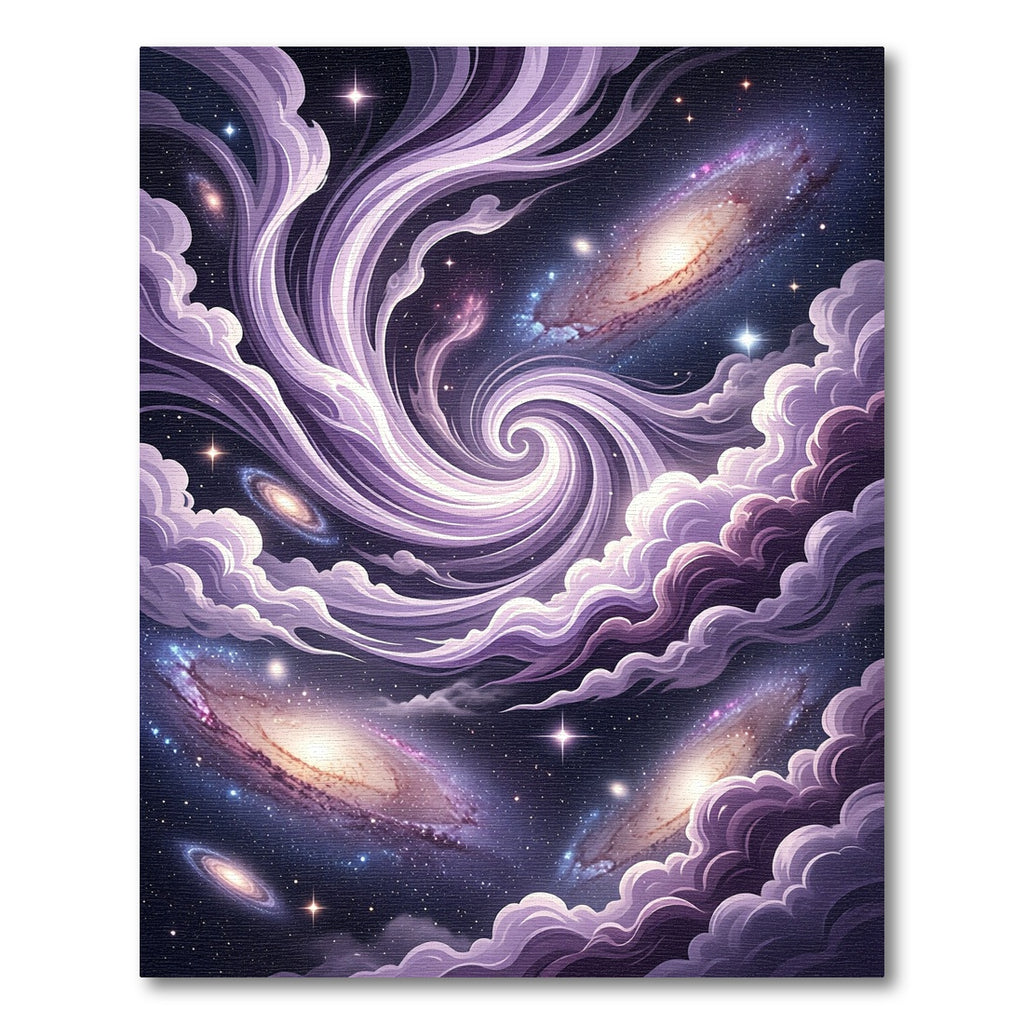 Cosmic Purple Spiral Nebula Galaxy Rug