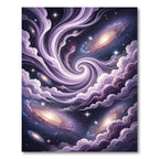 Cosmic Purple Spiral Nebula Galaxy Rug