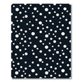 Midnight White Polka Dot Scatter Rug