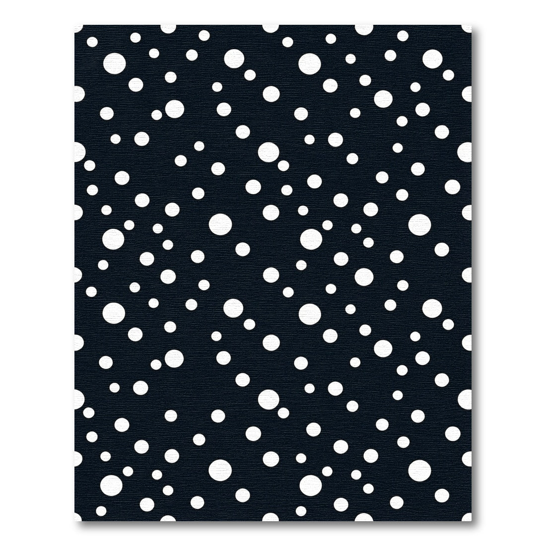 Midnight White Polka Dot Scatter Rug