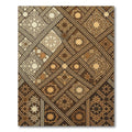 Antique Gold Geometric Star Medallion Rug