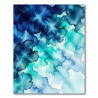 Deep Ocean Azure Splash Waves Rug
