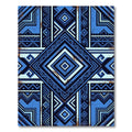 Bold Geometric Navy Blue Diamond Abstract Rug