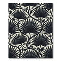 Art Nouveau Black Palm Frond Rug