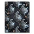 Ornate Grey Paisley Tear Open Rug