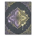 Pastel Lavender Gold Ornate Medallion Rug