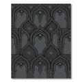 Charcoal Archway Geometric Star Medallion Rug