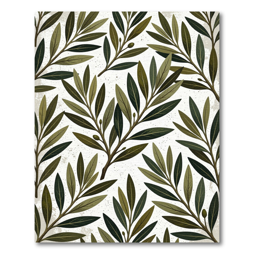 Earth Tones Olive Branch Botanical Rug
