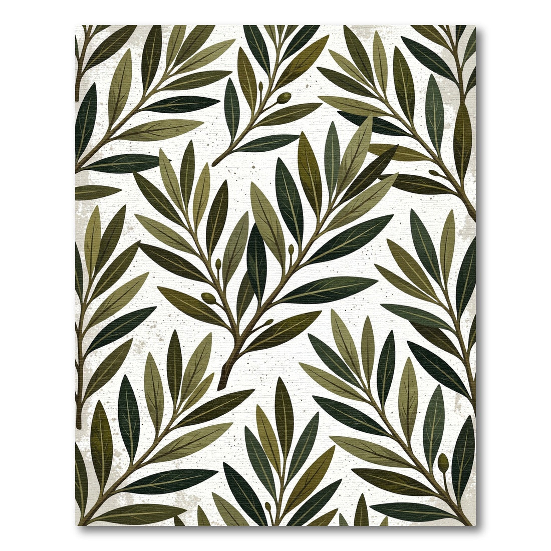 Earth Tones Olive Branch Botanical Rug