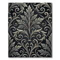 Elegant Silver Acanthus Scroll Relief Rug
