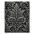 Elegant Silver Acanthus Scroll Relief Rug