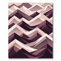 Modern Geometric Mountain Peak Monochrome Blush Rug