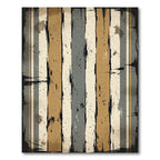Rustic Gold and Gray Tonal Stripes Rug