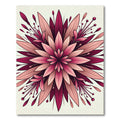 Crimson Pink Blooming Radial Floral Rug