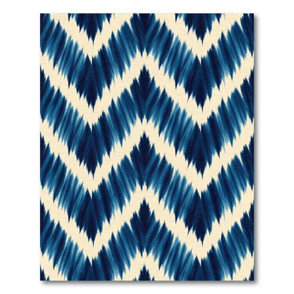 Indigo Tie Dye Chevron Rug