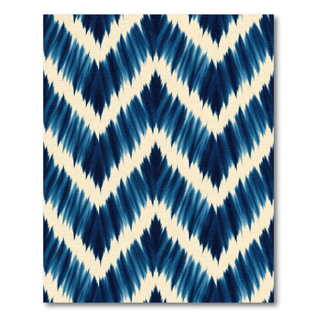Indigo Tie Dye Chevron Rug