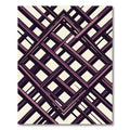 Geometric Plum Lattice Intersecting Lines Rug