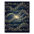 Golden Musical Notes Wave Rug