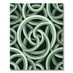 Pale Green Interlocking Rings Rug