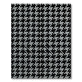 Classic Houndstooth Black Grey Tessellation Rug