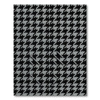 Classic Houndstooth Black Grey Tessellation Rug