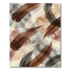 Earthy Toned Abstract Brush Strokes Rug
