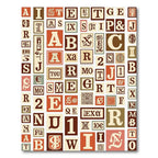 Vintage Alphabet Blocks Composition Rug