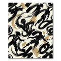 Dynamic Black Figure Brushstroke Dance Rug