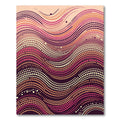 Crimson Pink Dot Wave Composition Rug