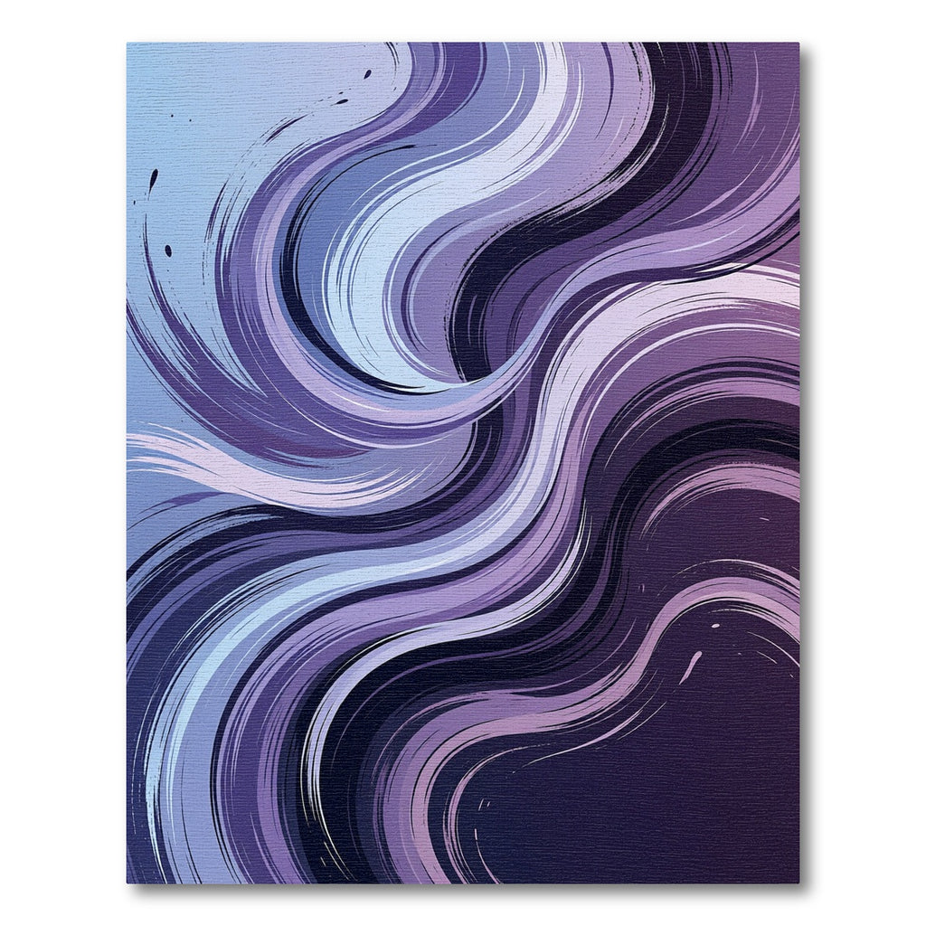 Gradient Purple Abstract Wave Rug